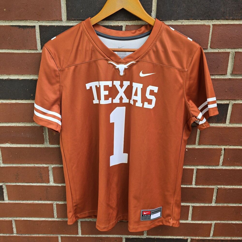 New Nike Texas Longhorns #1 Home Football Jersey Burnt Orange AQ0093-803 Mens L